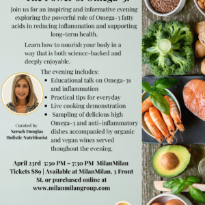 April 23 Omega 3's Health Series Event